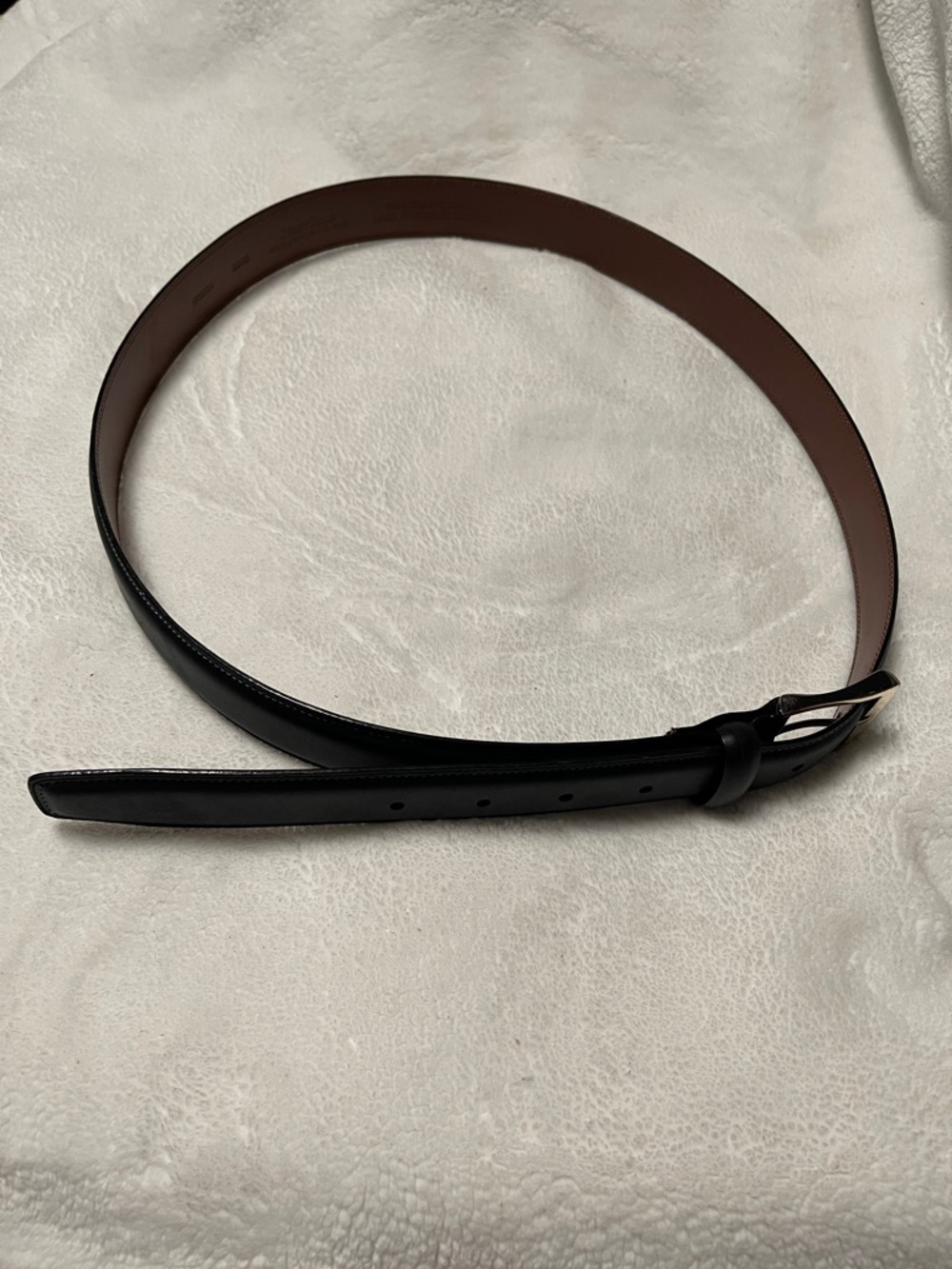 Perry Ellis Reversible Black and Brown Leather Belt
